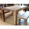 1.8m Reclaimed Elm Chunky Style Dining Table with 2 Backless Benches - 4